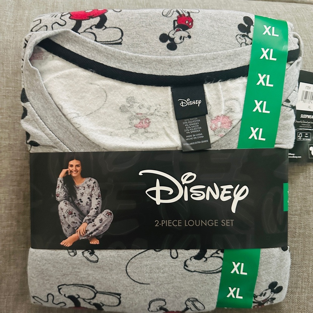 Disney Mickey Mouse Gray Pajama Set
